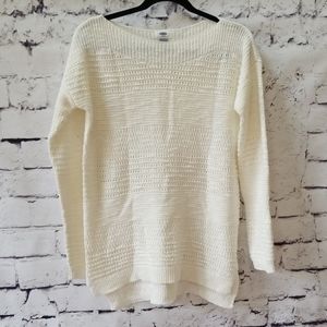 Old Navy Wonderful White Cotton Sweater - EUC!